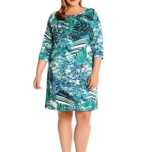 Karen Kane Stretch Palmilla 3/4 Sleeve Dress 2X